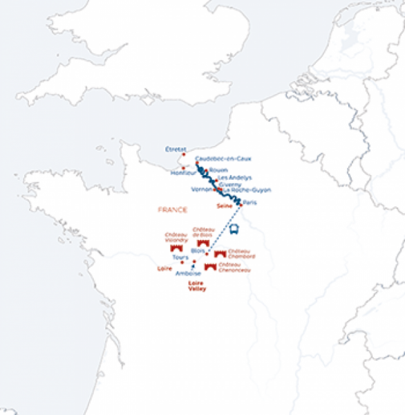 2 Seine Kreuzfahrt Route