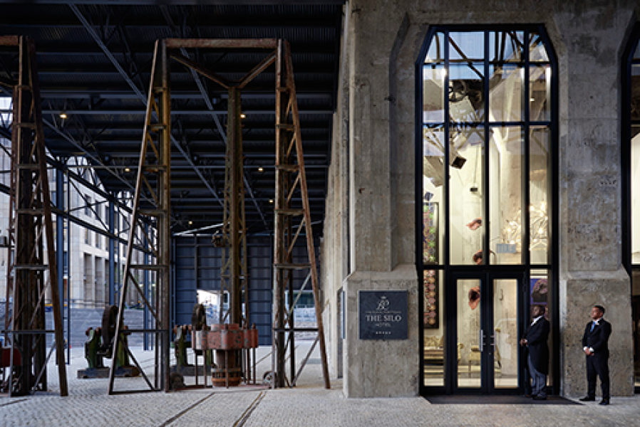 The Silo Hotel Entrance