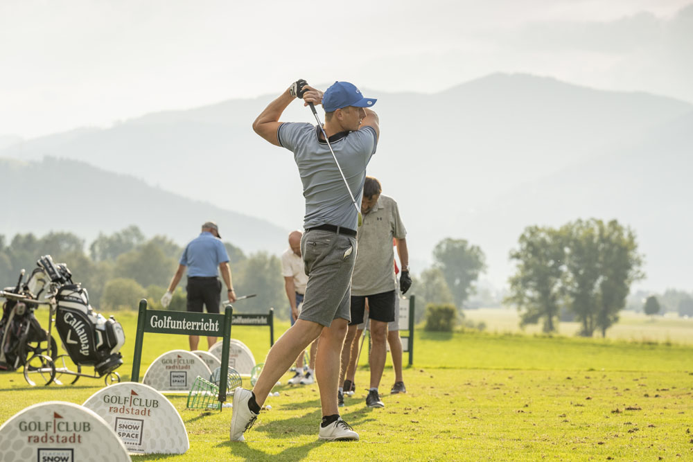 Christian beim Golftraining
