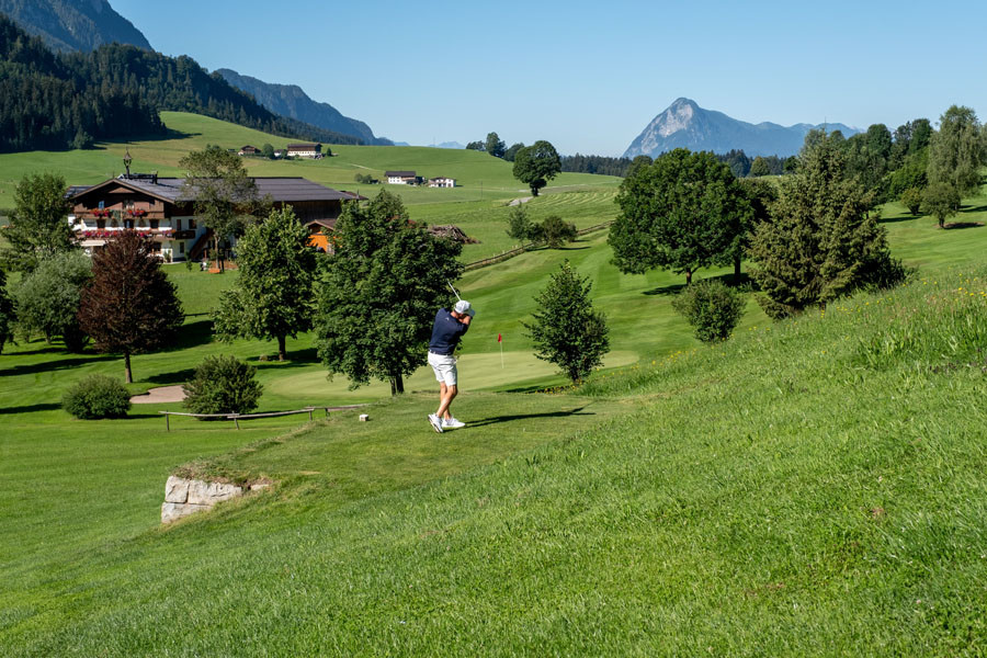 Kaiserwinkl Sommer Sommeraktivitaeten Golf Golfen Golfplatz Moarhof Walchsee 7