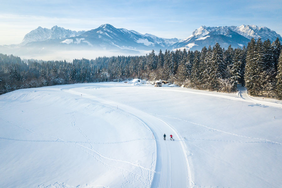 Kaiserwinkl Urlaub Walchsee Winter Winterlandschaft Langlaufen 2