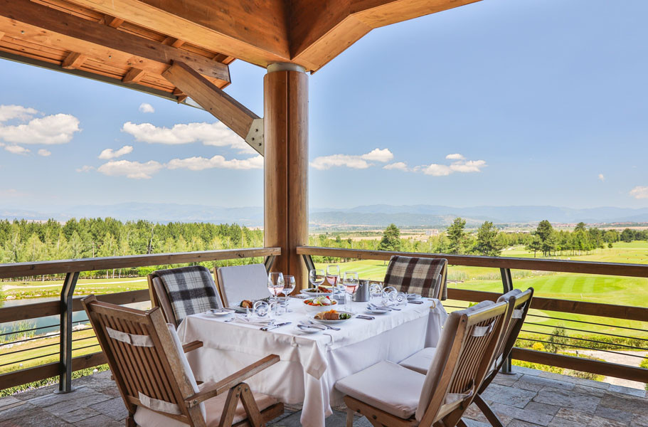 Ausblick von der Terasse des Clubhaus
