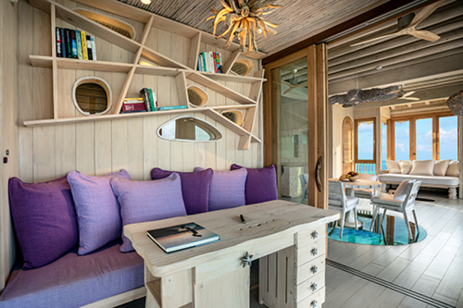 Soneva Jani 1BR Water Reserve desk and study by Sandro Bruecklmeier