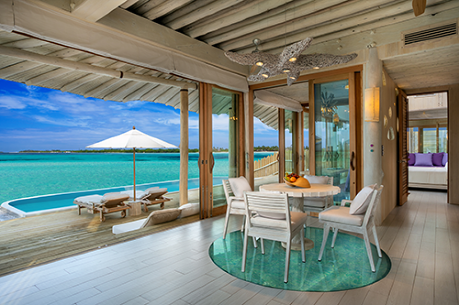 Soneva Jani 1BR Water Reserve living room by Sandro Bruecklmeier