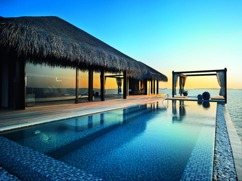 Velaa Private Island Ocean Pool House Sunset Copyright Velaa Private Island